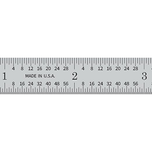 PEC Tools Steel Rule, 12 Inch, 4R Satin Chrome Finish, Made in USA - Image 5