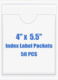 Origin-Joy 50 PCS Self-Adhesive Index Label Pockets by Origin-Joy