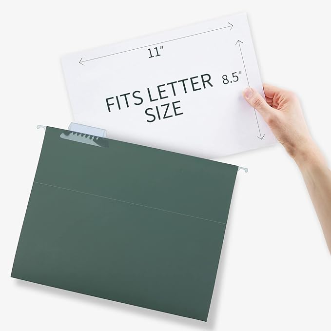HERKKA Extra Capacity Hanging File Folders, 60 Pack Reinforced Letter Size - Image 3