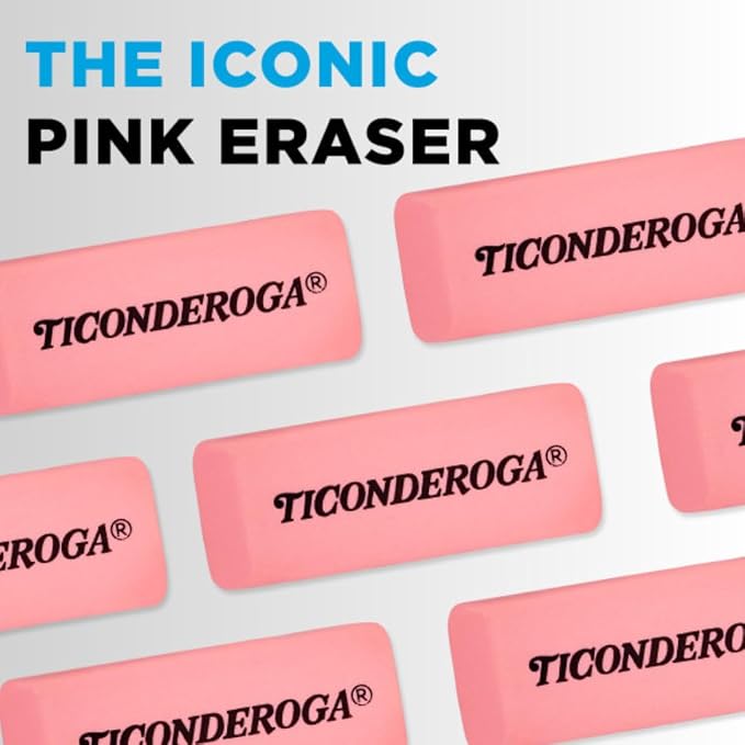 Ticonderoga Wedge Erasers, 12 Packs, 60 Erasers Total - Image 5