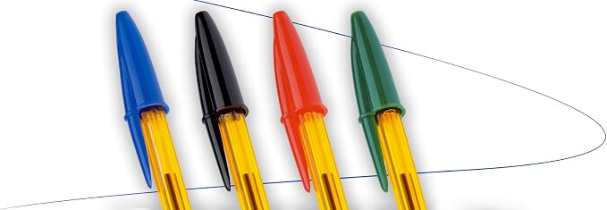 BIC Cristal Fine Ballpoint Pen Pack of 4 black - Image 5