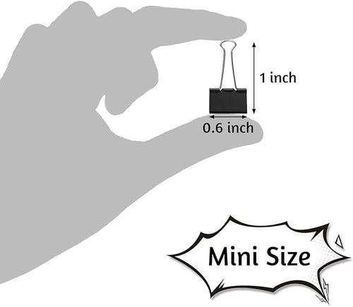 120 Pack Mini Binder Clips, Small Paper Clips 15mm 5/8 Inch. Micro Size Office - Image 2