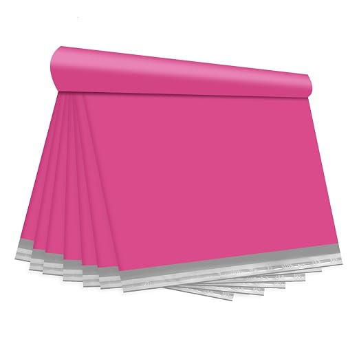 Pink Poly Mailers 14.5x19 500 Pcs, Cute Waterproof Shipping Bags by KKBESTPACK