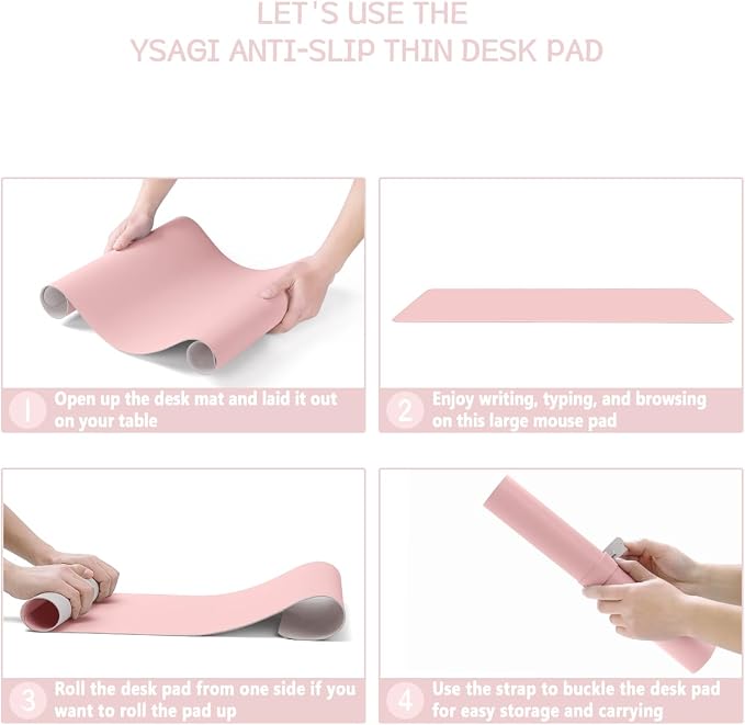 YSAGi Non-Slip Leather Desk Pad Long Size, Waterproof Laptop Computer Desk - Image 7
