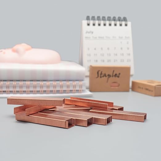 MEI YI TIAN Rose Gold Staples 26/6 Standard Staples Refill 1000/Box 2 - Image 6