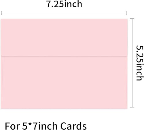 100 Packs Pink 5x7 Envelopes, A7 Envelopes - Image 2