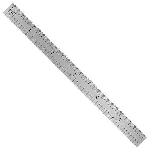 PEC Tools Made in USA Machinist Rule, Satin Chrome Finish, Markings 1/10" - Image 2