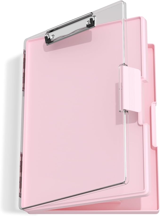 Hongri Clipboard with Storage, Heavy Duty with Dual Compartment, Smooth Writing by Hongri