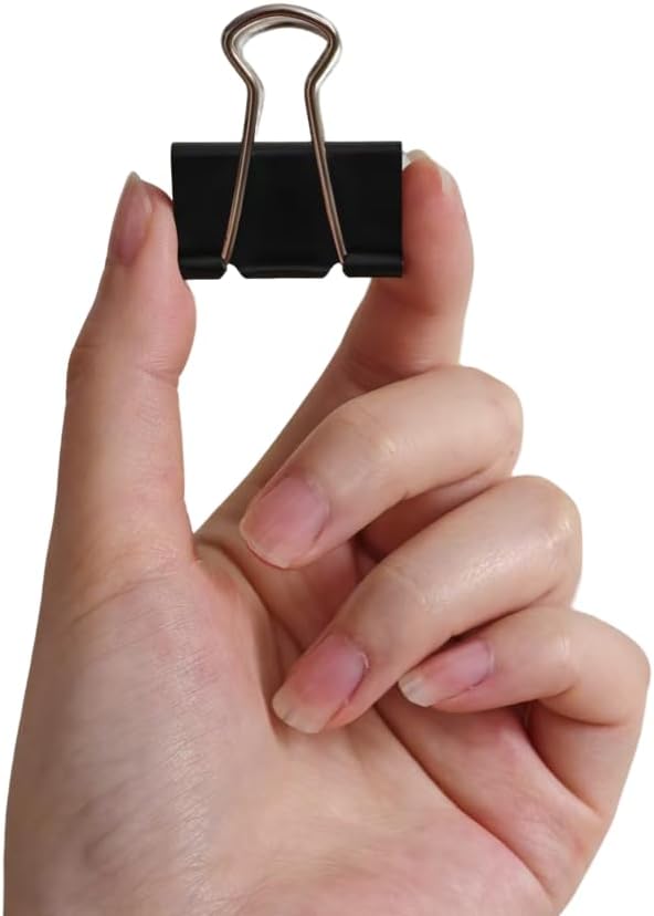 Amazon Basics Sturdy Binder Clips, Office Supplies, Medium 1.25 in, Document - Image 3
