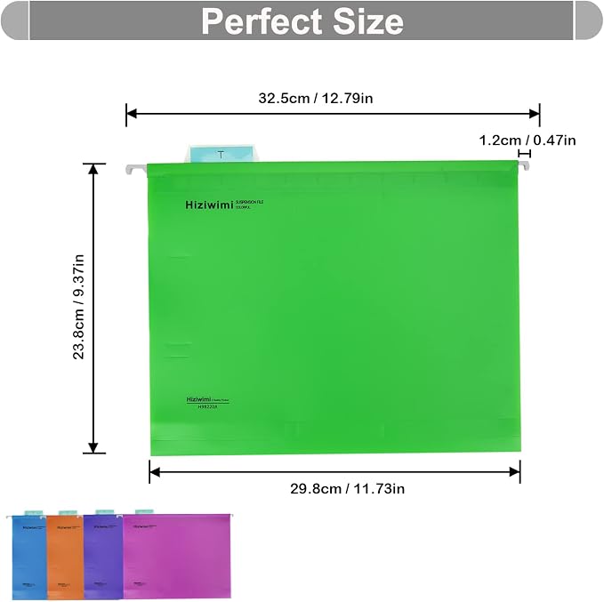 60 Pcs PP Hanging File Folders Letter Size, Hanging Folders - Image 2