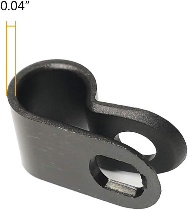 Cable Clamp R-Type Cable Clip Wire Clamp 1/4-inch Nylon Screw Mounting Cord - Image 5