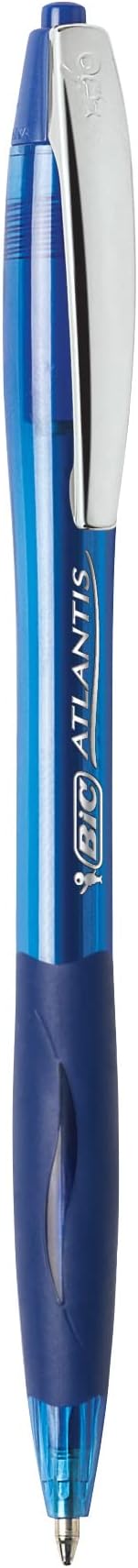 BIC Glide Retractable Ball Pen, Medium Point, Comfortable Rubber Grip - Image 2