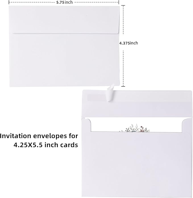 A2 Envelopes White, 70 Pack, Self Seal 120gsm Paper - Image 2