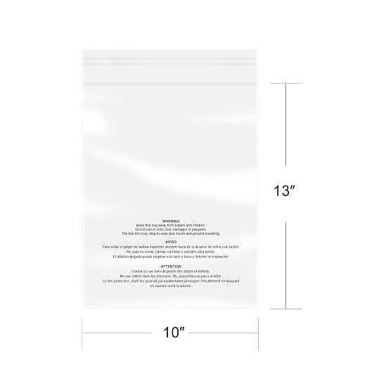 iMailer - 100 Count - 10" x 13" Clear Poly Bags - Image 2