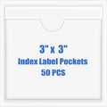 Origin-Joy 50 PCS Self-Adhesive Index Label Pockets by Origin-Joy