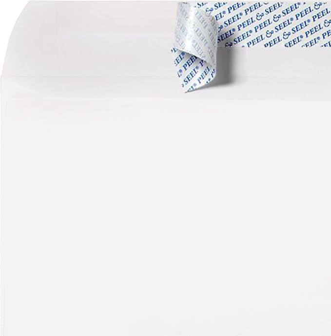 LUXPaper 9 x 12 Booklet Envelopes | Peel & Press | White | 28lb. Text | 50 Qty - Image 3