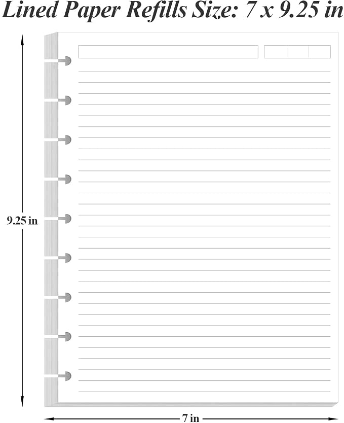 200 Sheets 9-Disc Discbound Lined Refills Paper - Image 3