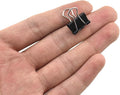 HAHIYO Binder Clips Paper Clamps Spring Steel Sturdy Mini 0.59 inches Width 0.2 by HAHIYO