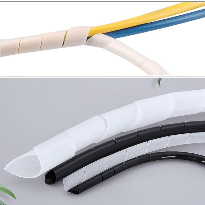 Spiral Cable Wrap -20 Ft 1/2" Cable Management Sleeve Organizer - Image 4