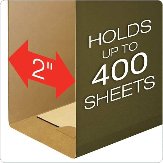 Pendaflex Hanging File Folders, 25 Pack, Letter Size, Reinforced, 5 Tab - Image 2