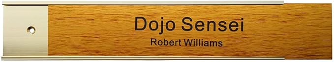 2" x 10" Nameplate Holder Wall or Door 2 Pack Gold - Image 2