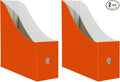 Limitliho Orange-red Cardboard Magazine Holder, Magazine File Holder by Limitliho