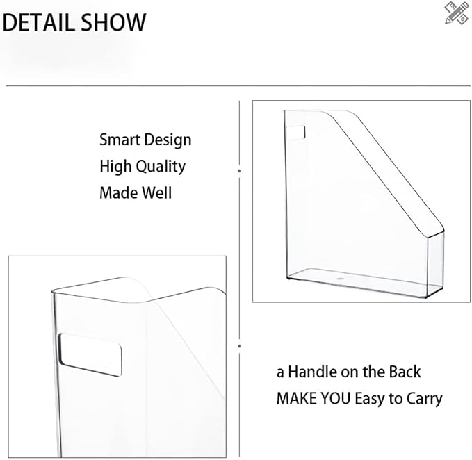 Magazine Holder, Desktop File Magazine Book Storage Shelf - Image 7