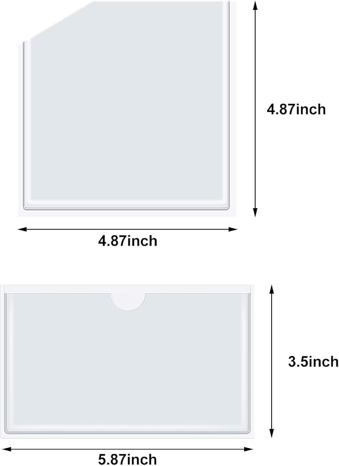 Junkin 10 Pcs Adhesive Pockets for Planners Index Card Pockets Planner - Image 2