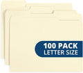Manilla File Folders 8.5 x 11, 1/3 Cut Tab, Letter Size Vanilla folders by BlueSummitSupplies
