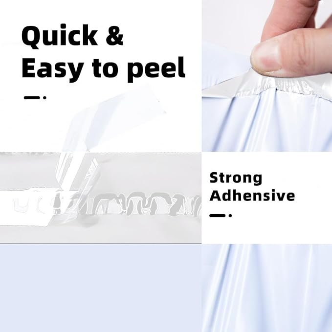 POLYSELLS 50 pcs 19x24 Inches White x Silver Poly Mailers Shipping Envelopes - Image 4