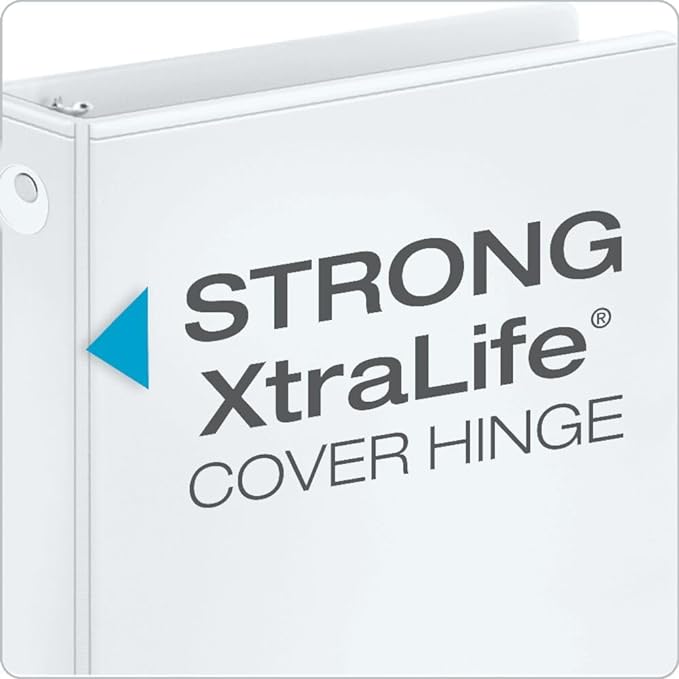 Cardinal 1 Inch 3 Ring Binders, 12 Pack, Round Ring Binder, Holds 225 Sheets - Image 3
