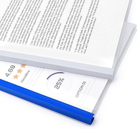 Plastic File Folder 10mm Sliding Bar Report Covers, 40 Sheet Capacity, - Image 5