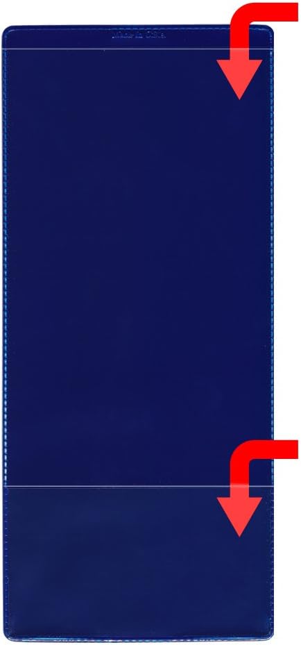 StoreSMART - Navy Blue Plastic Policy Holders - 25 Pack - INS30-NB-25 - Image 3