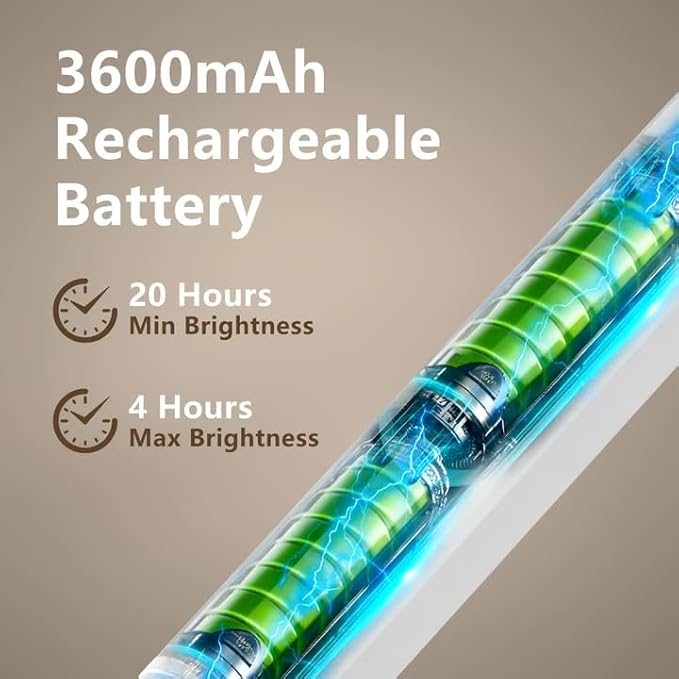 Desk Light Bar 16.5in Magnetic Rechargeable LED Light Bar, 6000K Color - Image 3