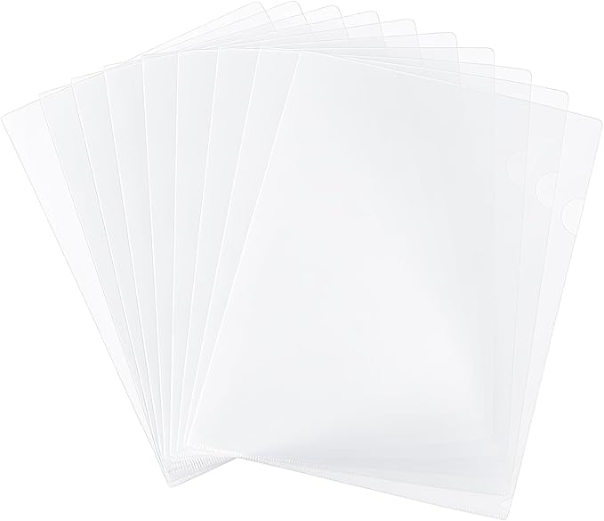 200 Pack Plastic Clear Transparent Document File Folder Sleeves Holder Fit by GJIAUKIZ