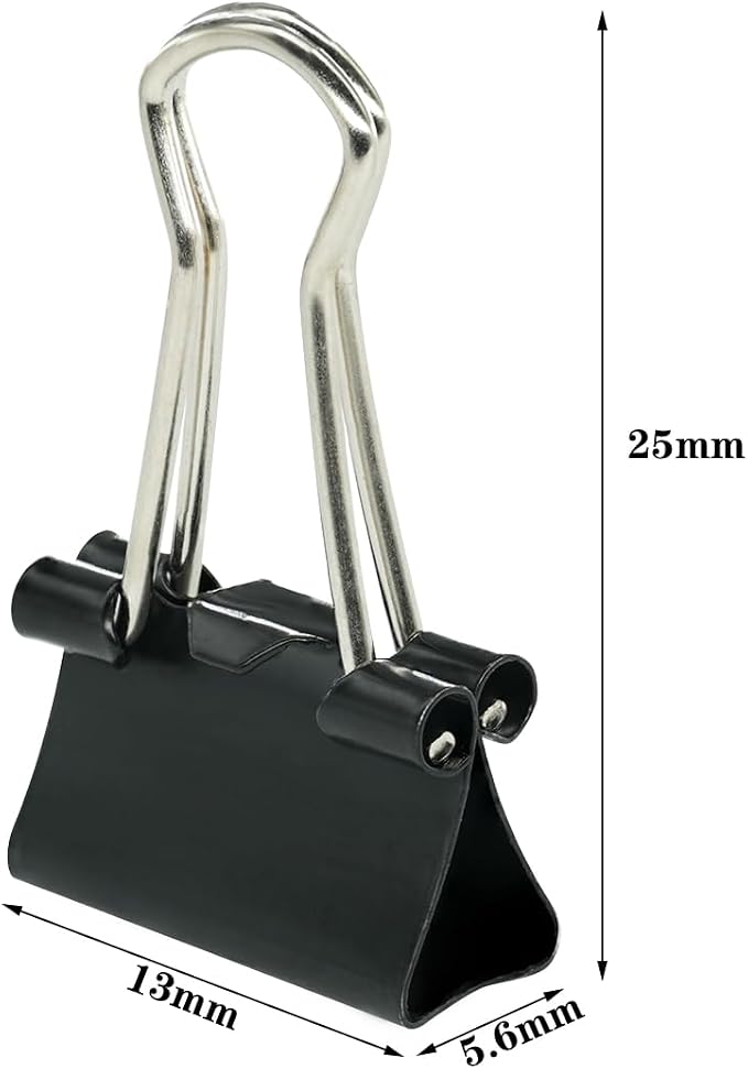 Ykimok 64Pcs Mini Binder Clips, 0.5 inch, Paper Clamps Micro Size - Image 2