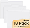SUNEE File Folders, 18 Pack Manilla Folders 8.5 x 11, 1/3 Cut Tab by SUNEE