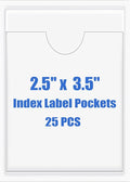 Origin-Joy 25 PCS Self-Adhesive Index Label Pockets by Origin-Joy