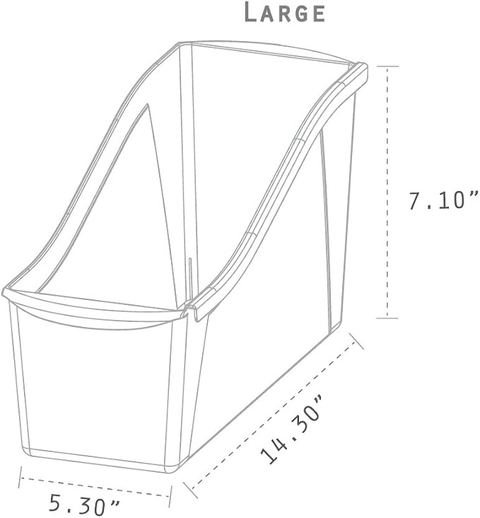 Storex Large Book Bin, Linking Storage Bin, Dry Erase Surface, 14.3 x 7 x 5.3 - Image 8