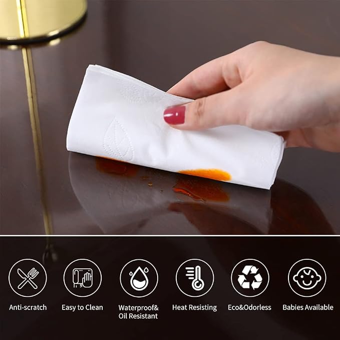 PVC Plastic Desk Protector Clear Desk Mat Waterproof Table Pad - Image 4