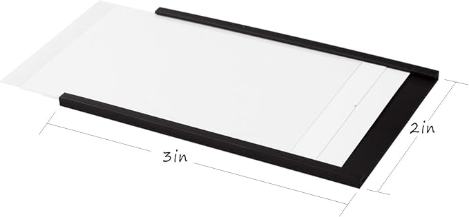 Realth Magnetic Label Holders 2'' x 3'' 50 Pack File Cabinet Labels | C Channel - Image 2
