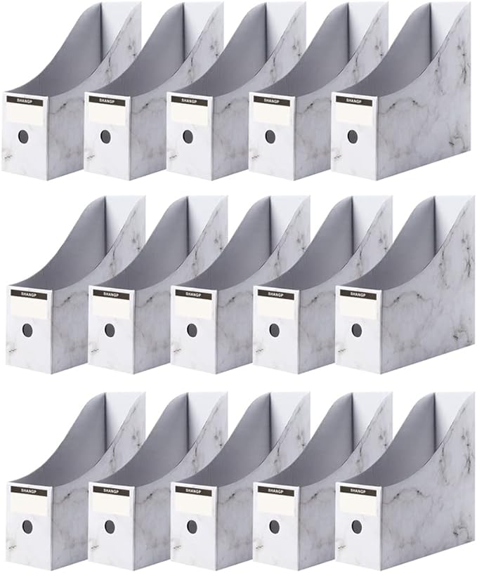 Foldable Desk File Holder Organizer Sturdy Cardboard Magazine Storage Box by Fiyerna
