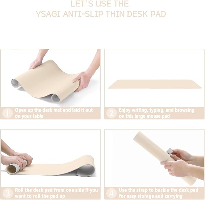 YSAGi Non-Slip Leather Desk Pad, Desk Matt - Image 7