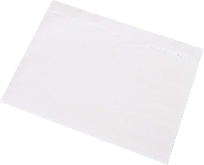 SJPACK 2000 7.5" x 5.5" Clear Adhesive Top Loading Packing List/Label Envelopes by SJPACK