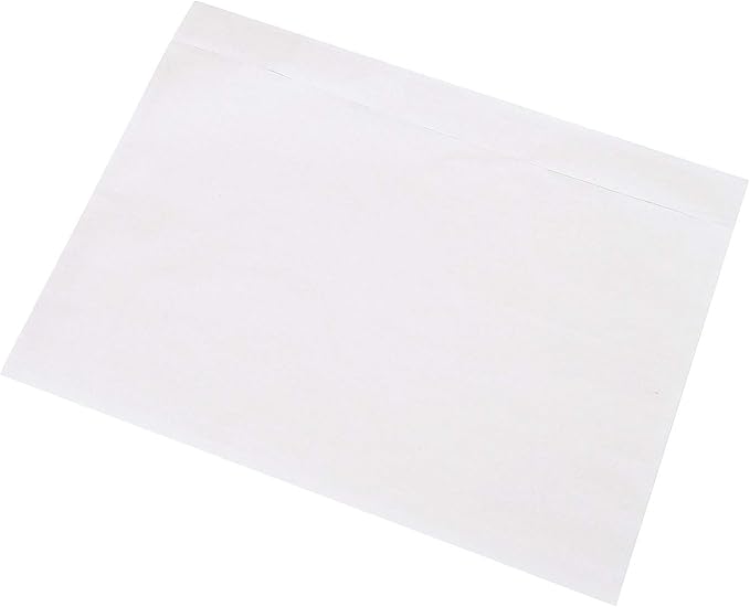 SJPACK 1000 7.5" x 5.5" Clear Adhesive Top Loading Packing List/Label Envelopes - Image 5