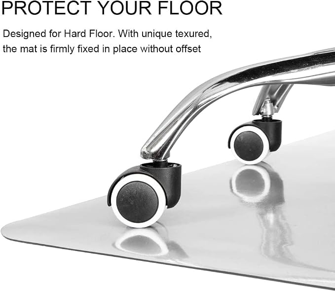 Kuyal Clear Chair mat for Hardwood Floor 46 x 72 inches Transparent Floor Mats - Image 4