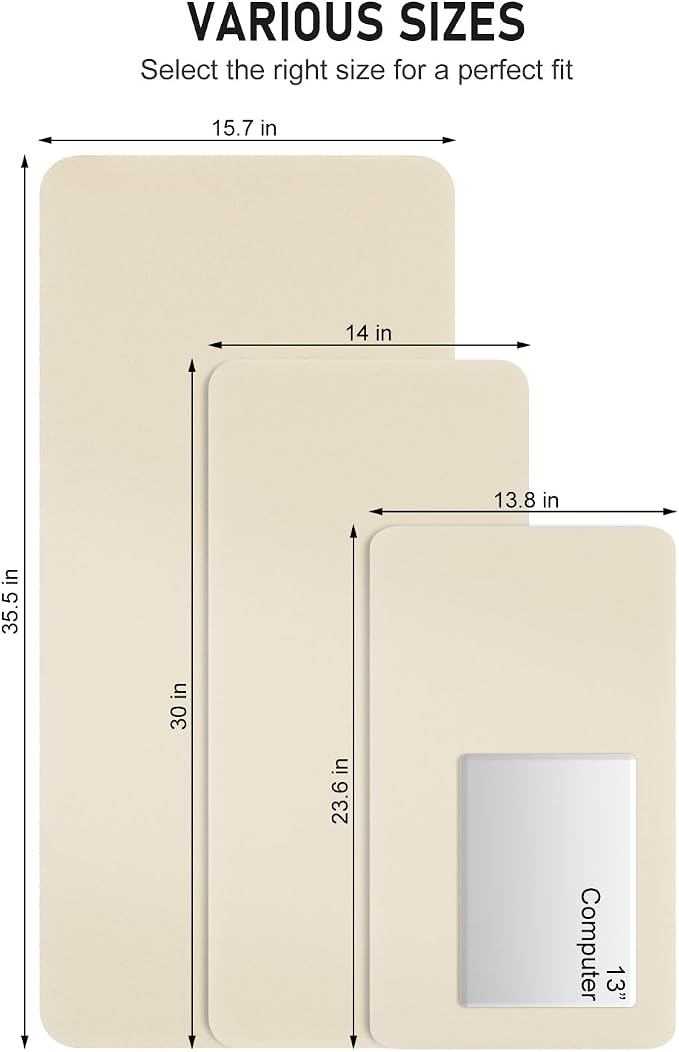 Desk Pad, 23.6" x 13.8" PU Leather Non-Slip Desk Mat Large Mouse Pad - Image 6