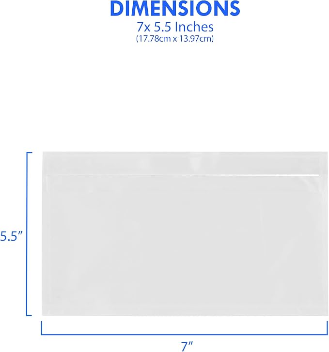100 Count 7" x 5.5" Shipping Label Envelopes, Top Loading - Image 3