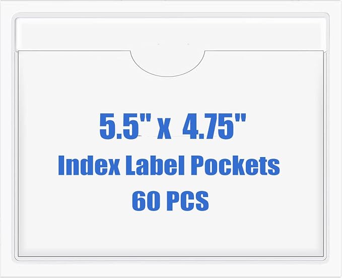 Origin-Joy 60 PCS Self Adhesive Index Card Pockets by Origin-Joy