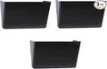 EASEPRES 3 Pack Black Plastic Single Pocket Hanging File Organizer, Wall Mount by EASEPRES